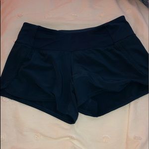 Size 6 Dark Blue Lululemon Speed Shorts